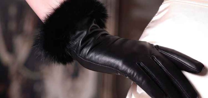 Fur women gloves